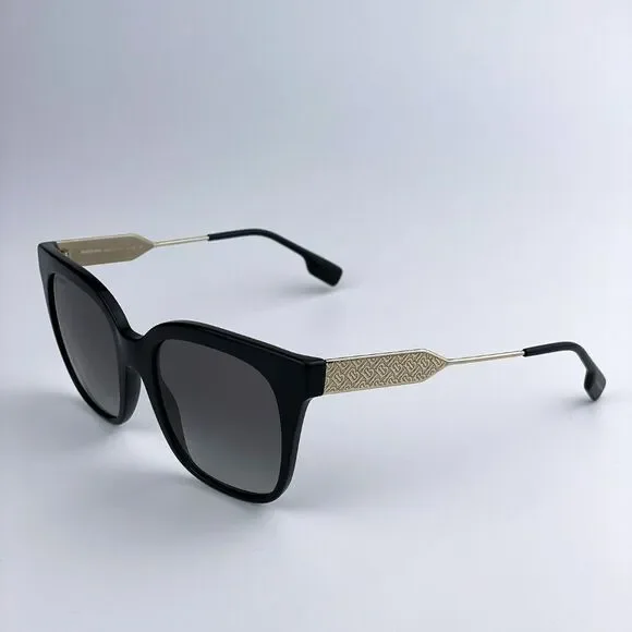 Burberry BE4328 EVELYN 300111 Sunglasses Black Gray Gradient Butterfly Woman